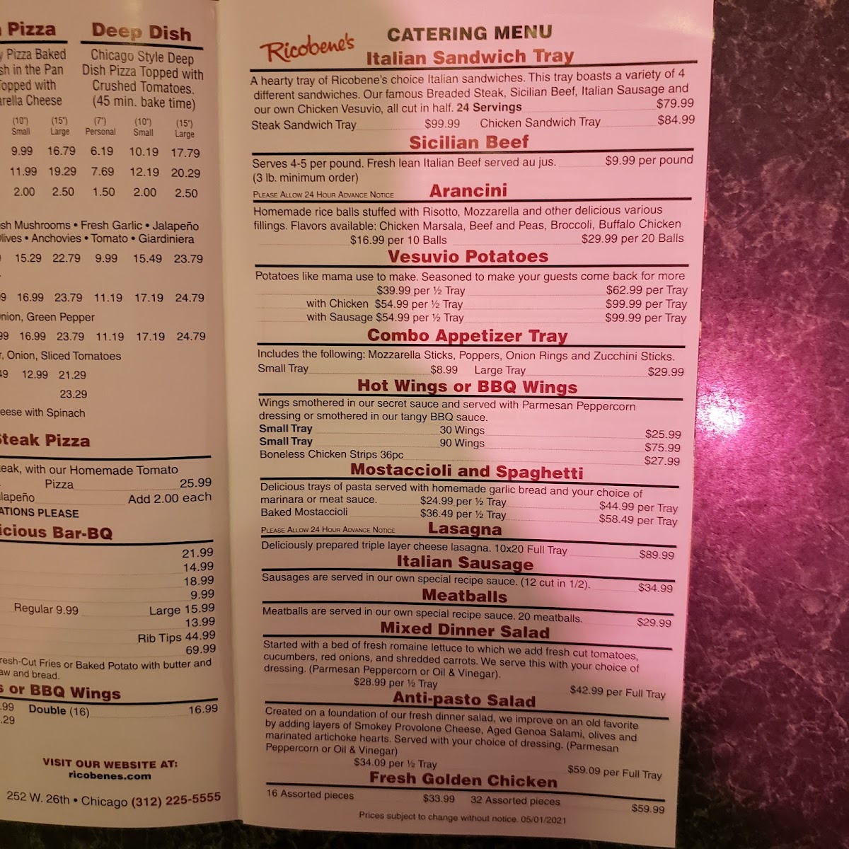 Ricobene's Menu - Image 4